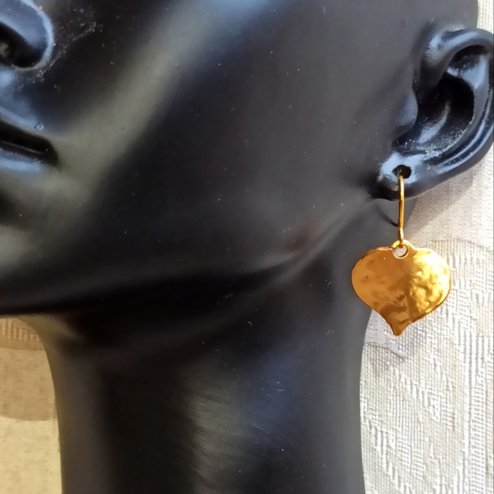 Kenneth Jay Lane Vintage 80's Gold Plated Unsigned Spherical Bead Earrings